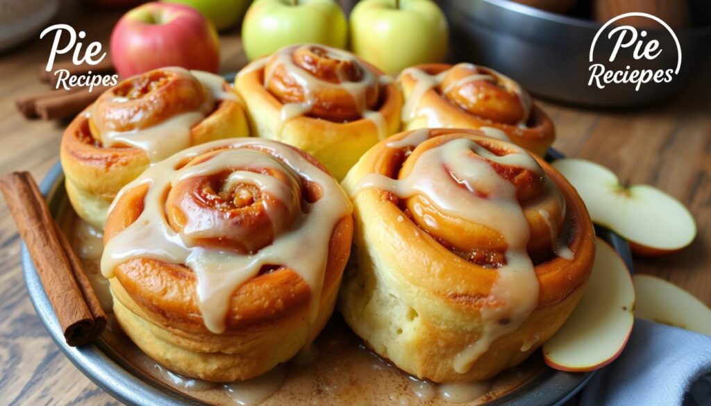 cinnamon rolls and apple pie filling