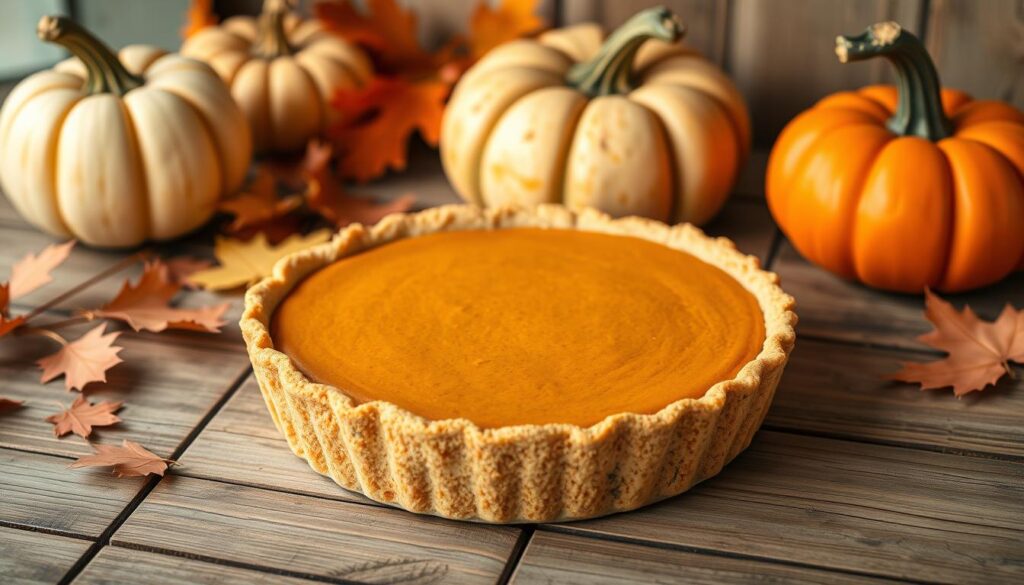 pumpkin pie with graham cracker crust