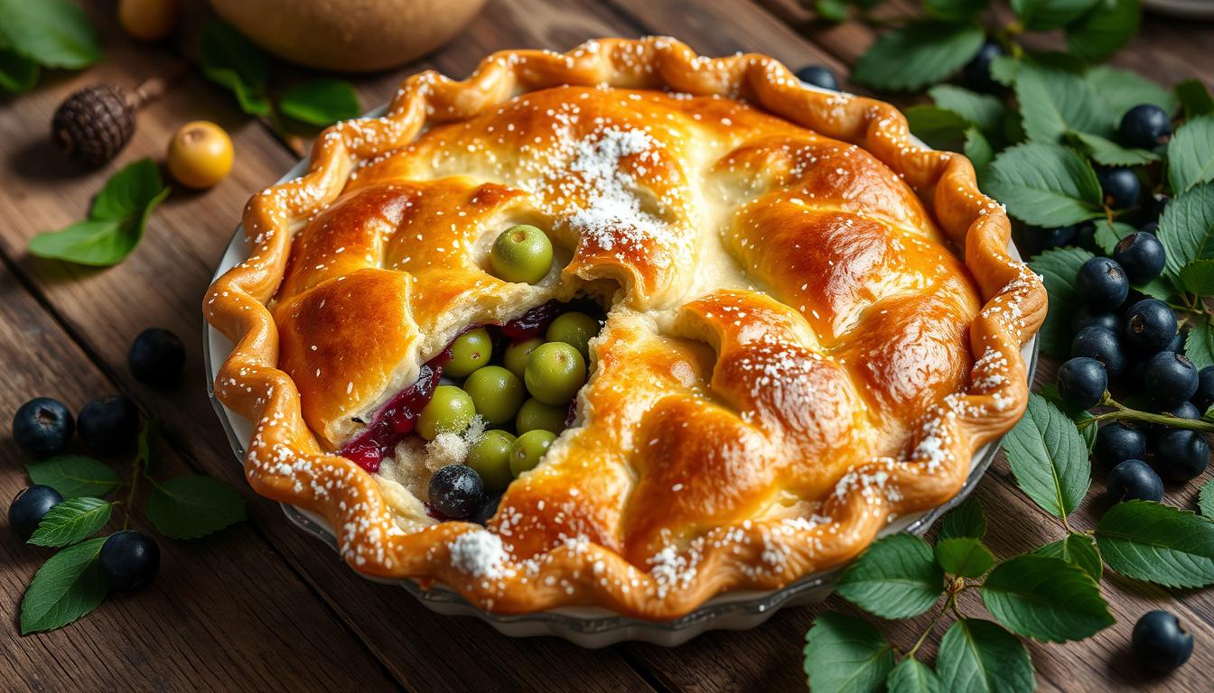 making gooseberry pie