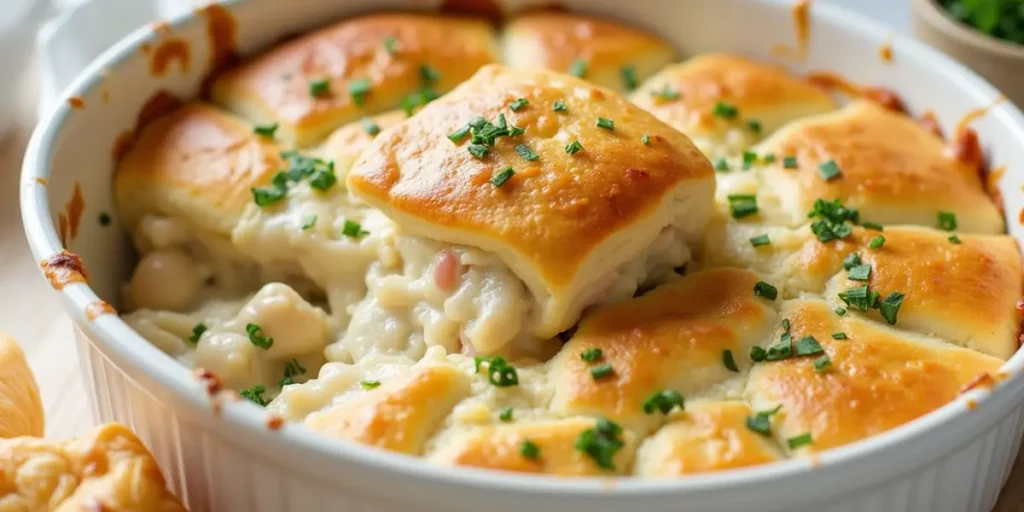 chicken pot pie using crescent rolls