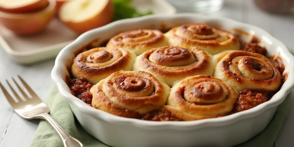 cinnamon rolls apple pie filling